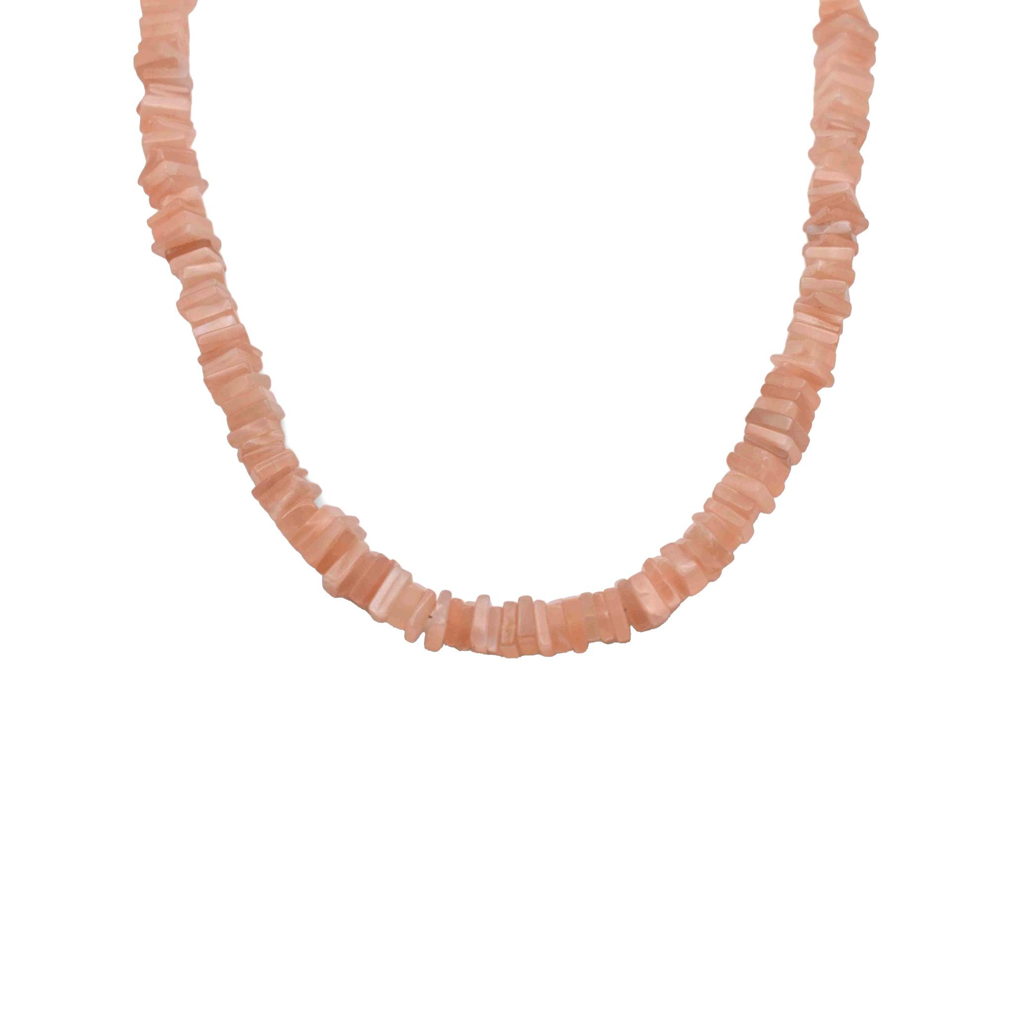Peach Moonstone Necklace - Mystic Gleam