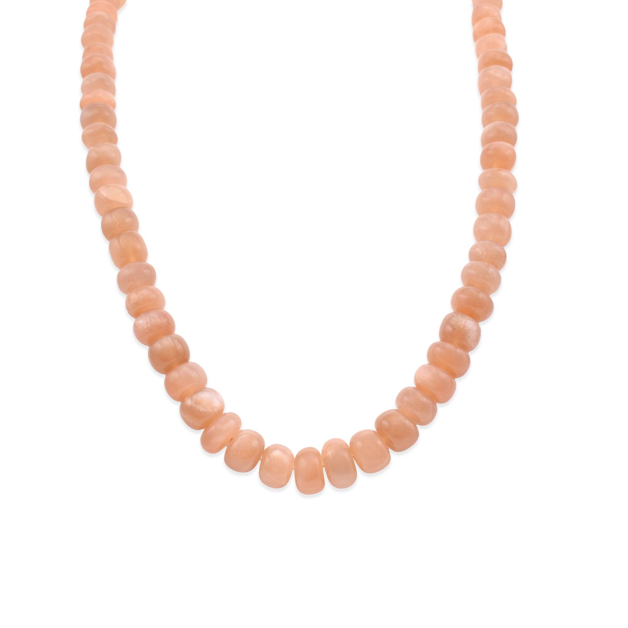 Peach Moonstone Necklace - Mystic Gleam