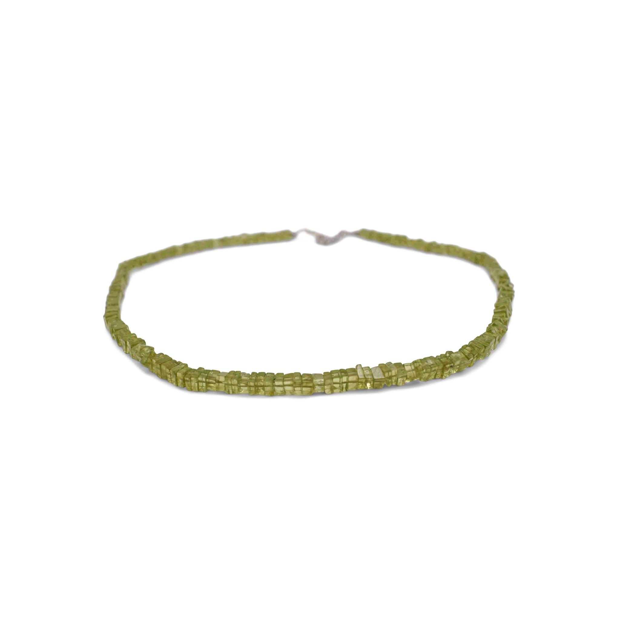 Peridot Heishi Necklace - Mystic Gleam