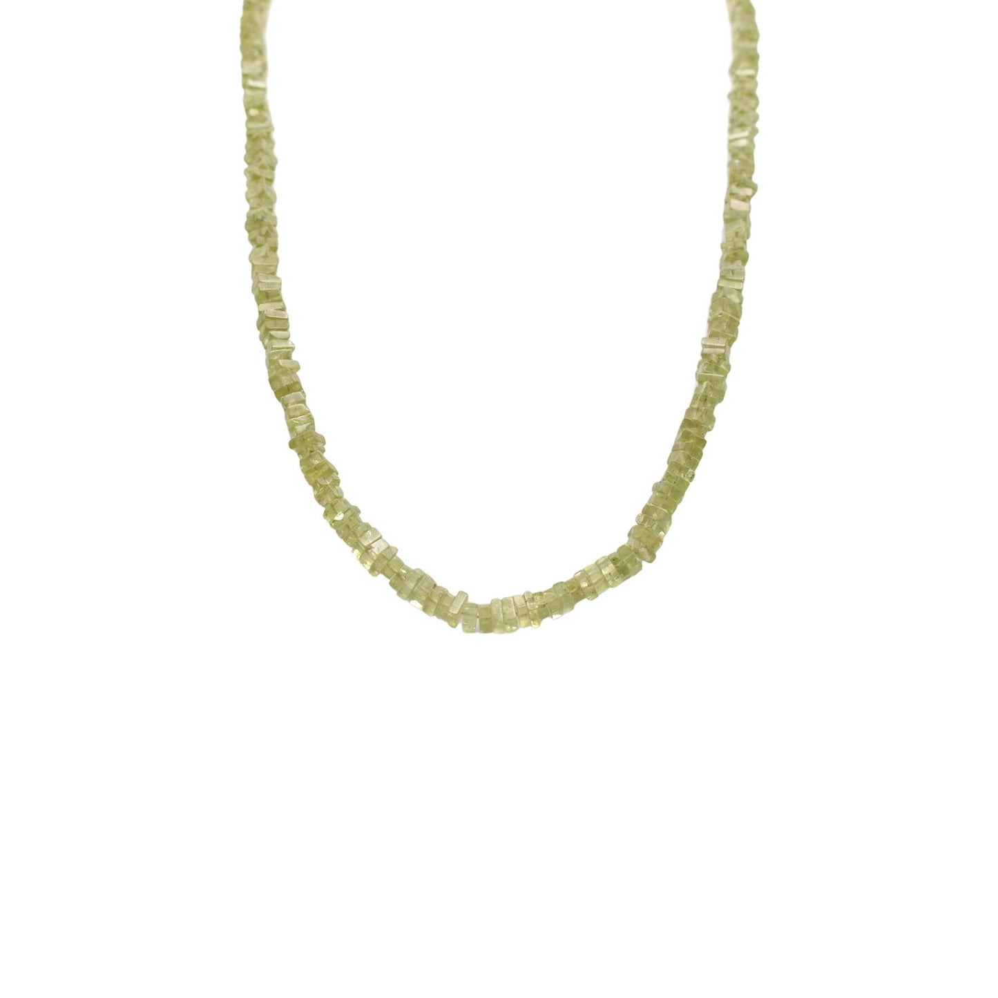 Peridot Heishi Necklace - Mystic Gleam