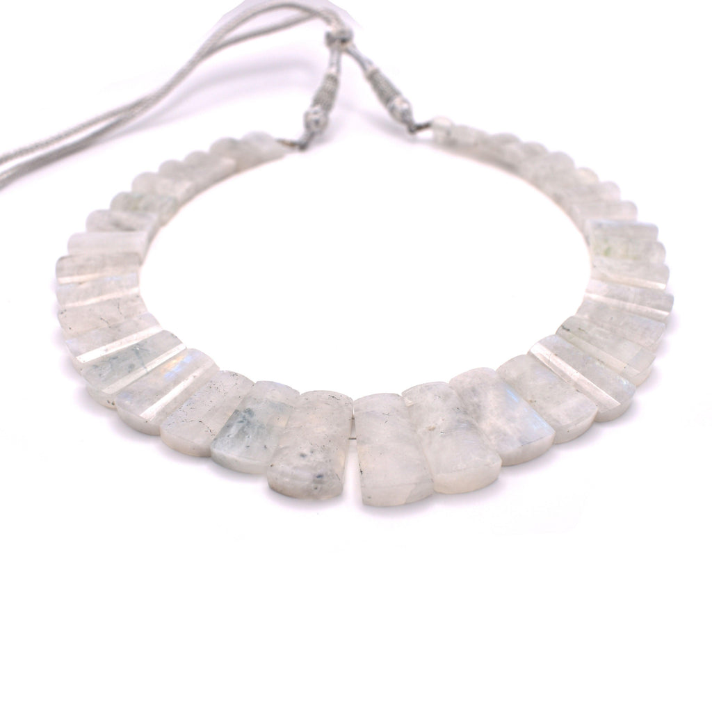 Rainbow Moonstone Bib Necklace - Mystic Gleam