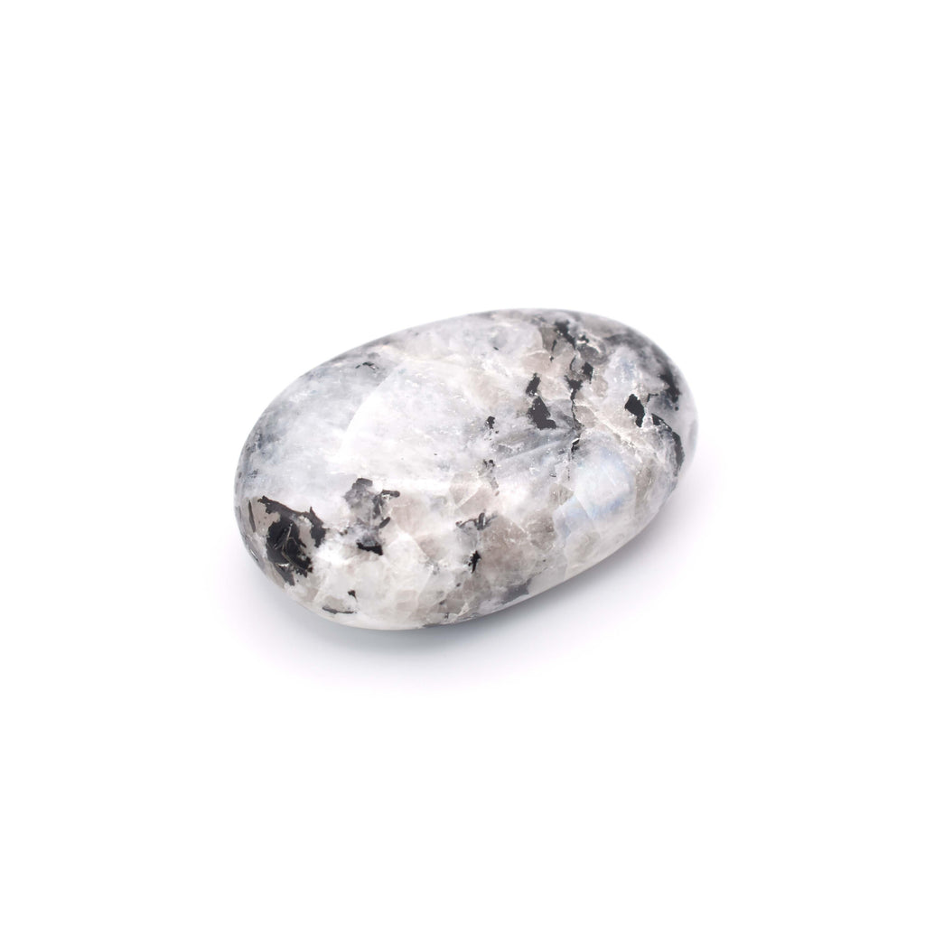 Rainbow Moonstone Palm Stone - Mystic Gleam