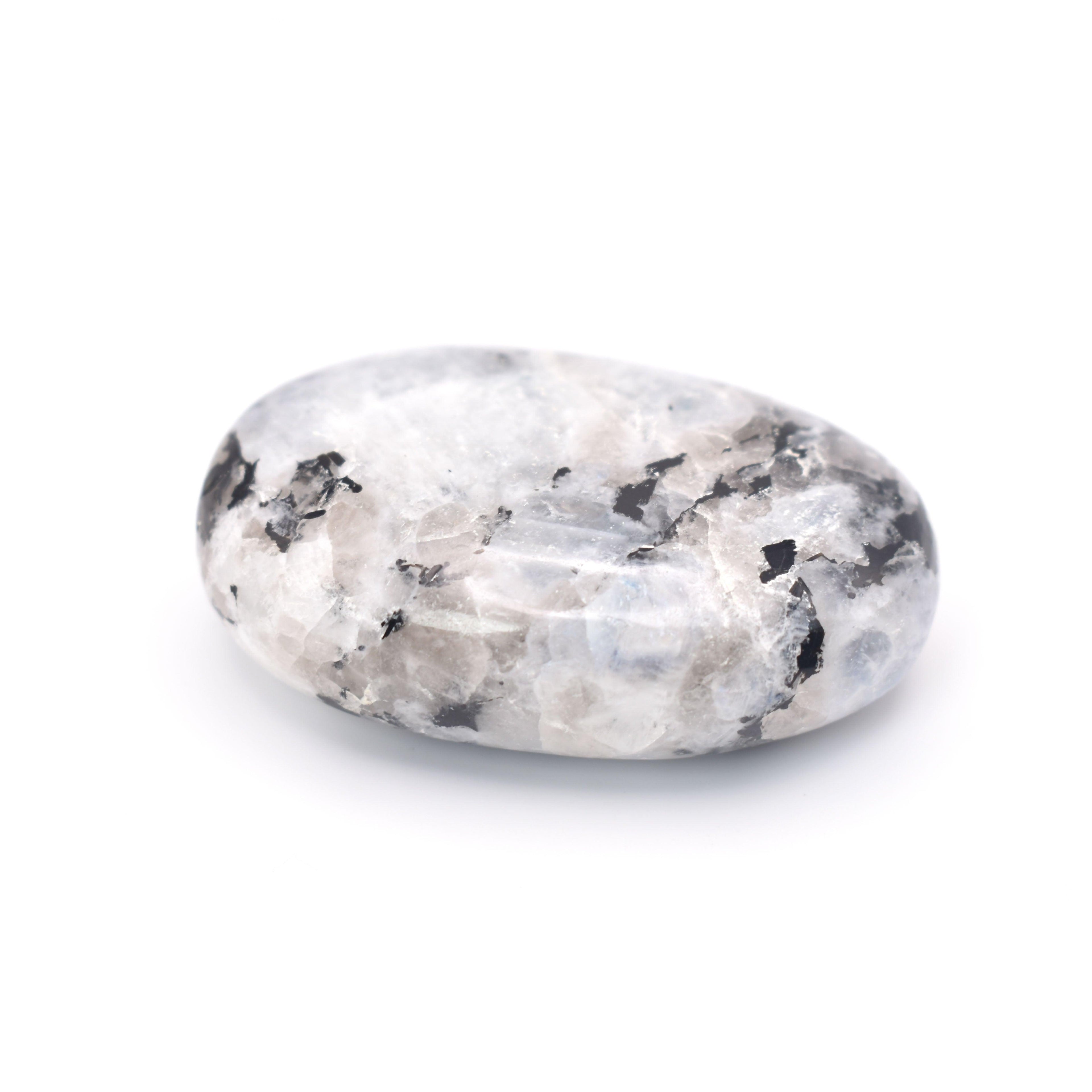 Rainbow Moonstone Palm Stone - Mystic Gleam