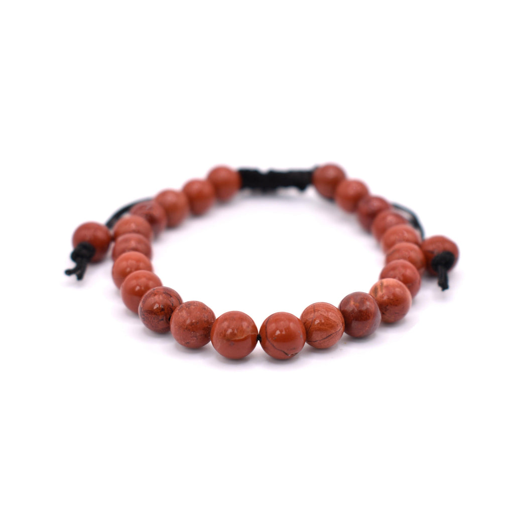 Red Jasper Adjustable Bracelet - Mystic Gleam