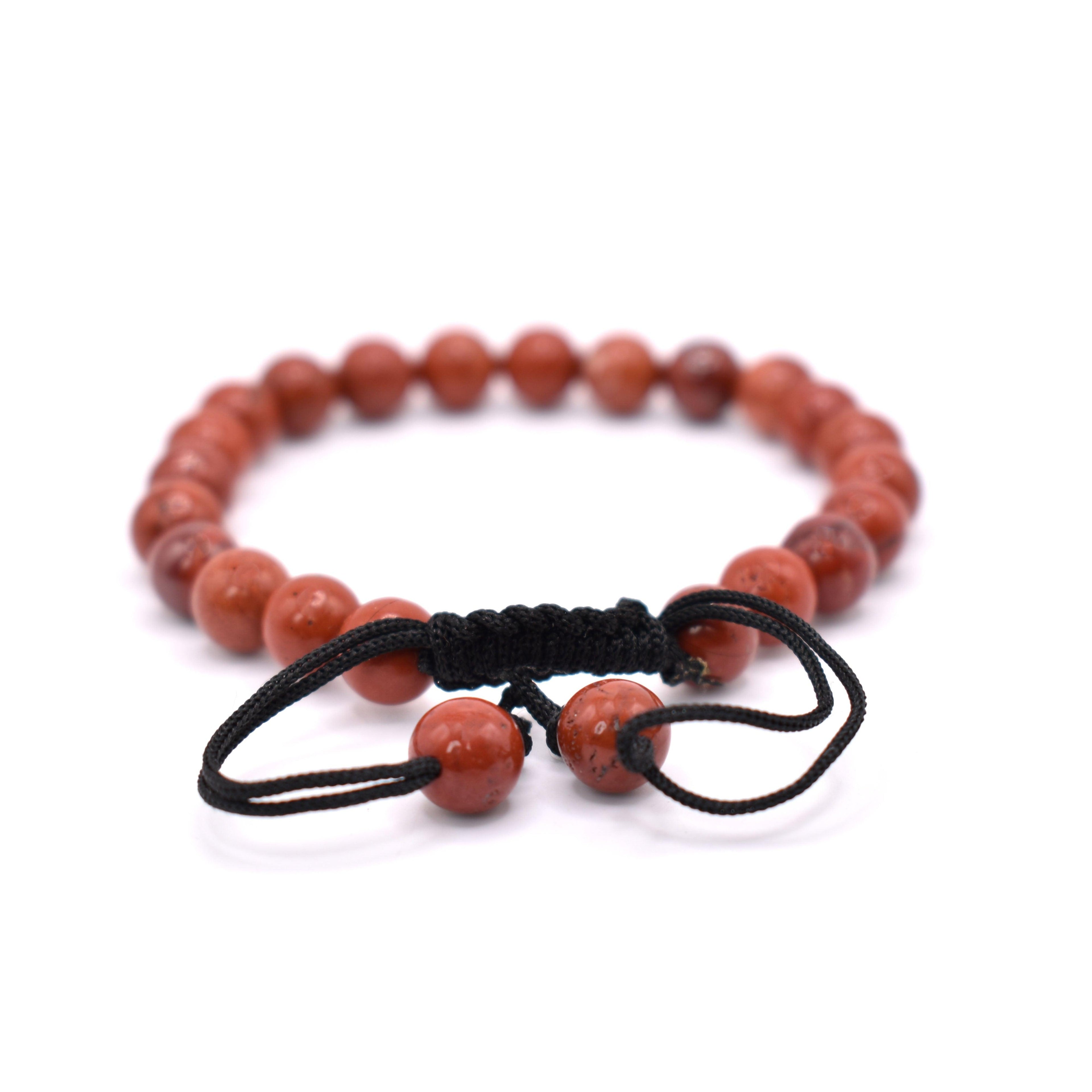 Red Jasper Adjustable Bracelet - Mystic Gleam