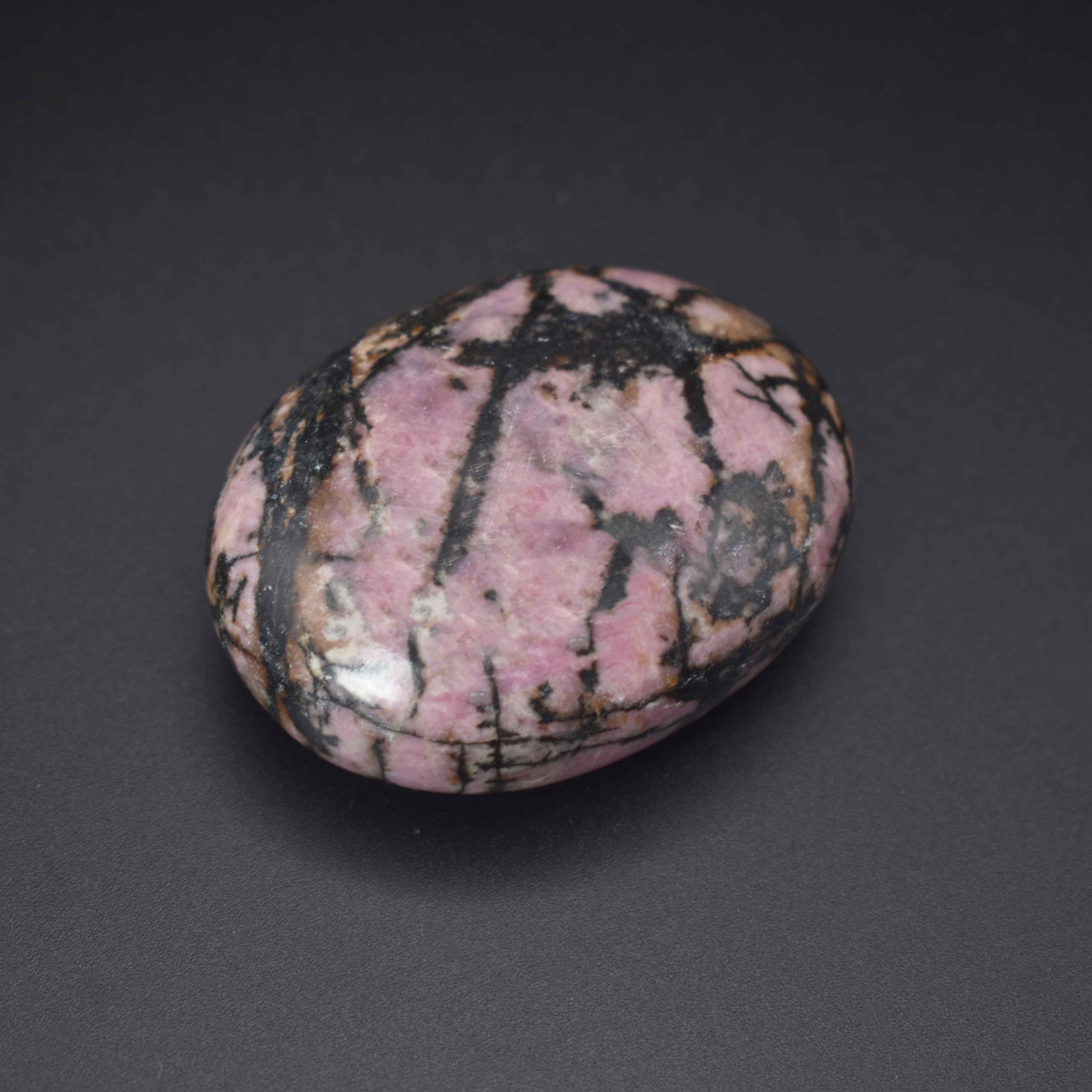 Rhodonite Palm Stone - Mystic Gleam