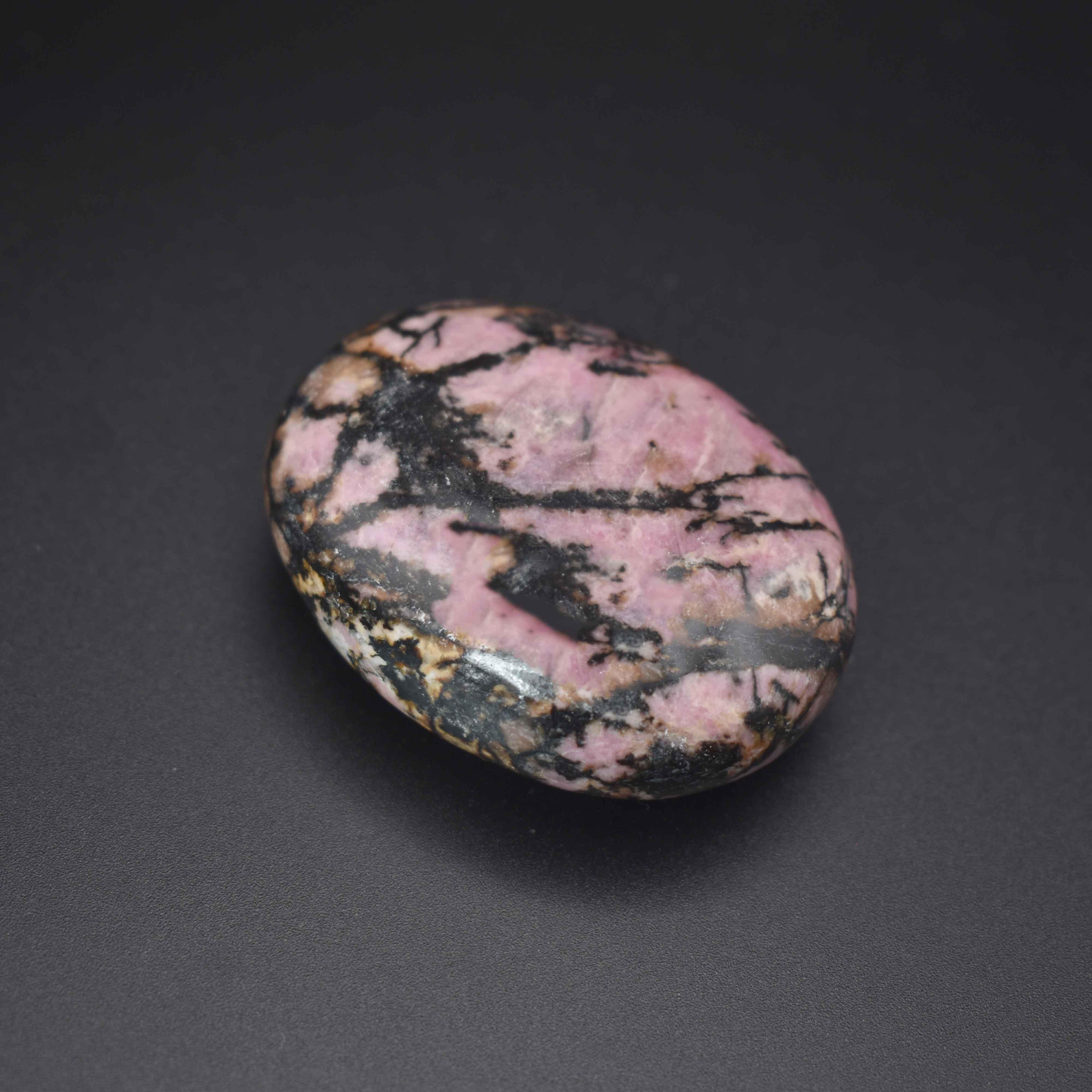 Rhodonite Palm Stone - Mystic Gleam