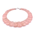 Rose Quartz Bib Necklace - Mystic Gleam