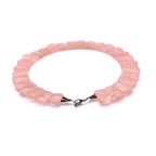 Rose Quartz Bib Necklace - Mystic Gleam
