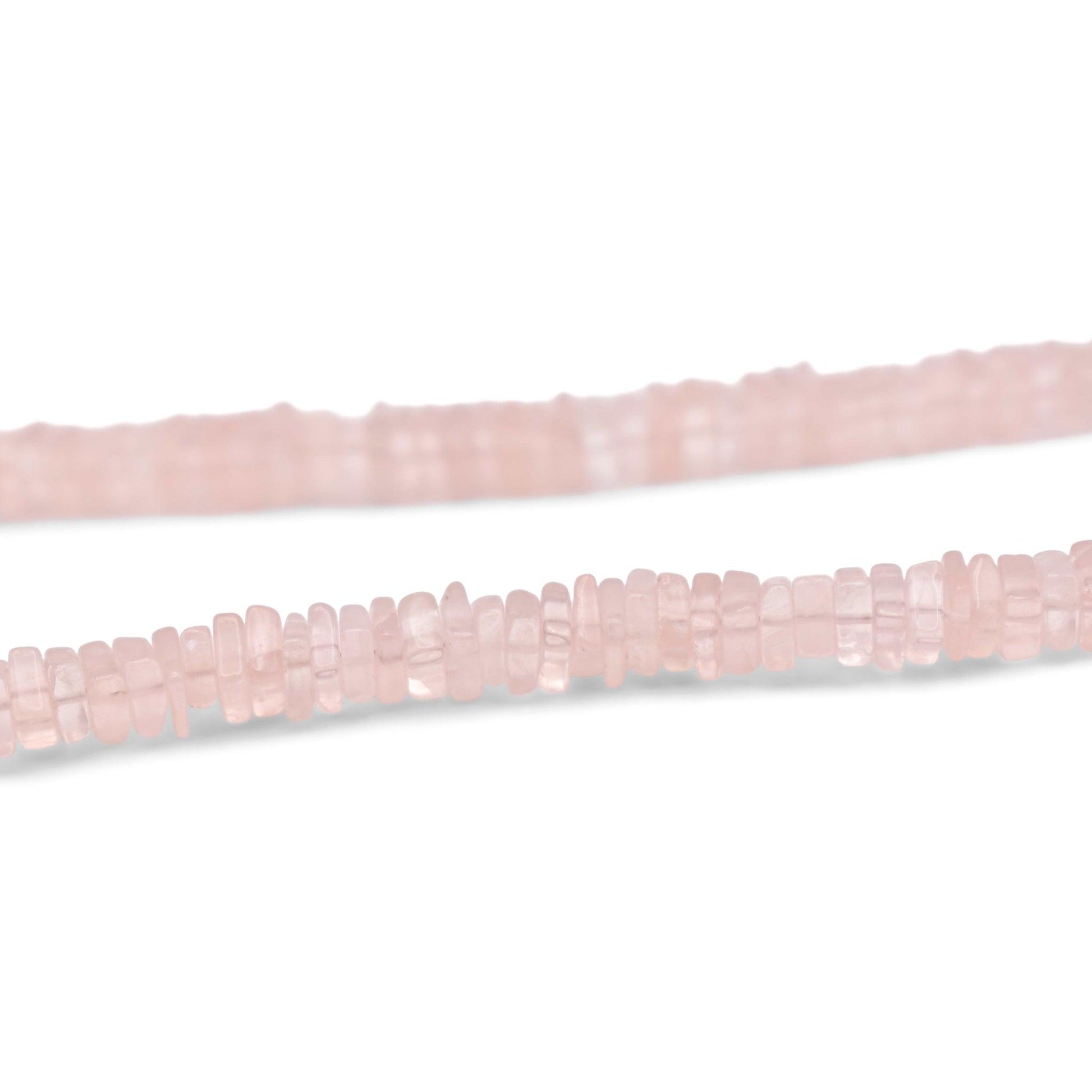 Rose Quartz Heishi Beads - Mystic Gleam