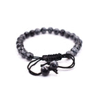 Snowflake Obsidian Adjustable Bracelet - Mystic Gleam