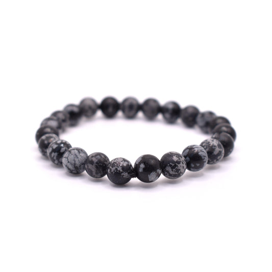 Snowflake Obsidian Bracelet - Mystic Gleam