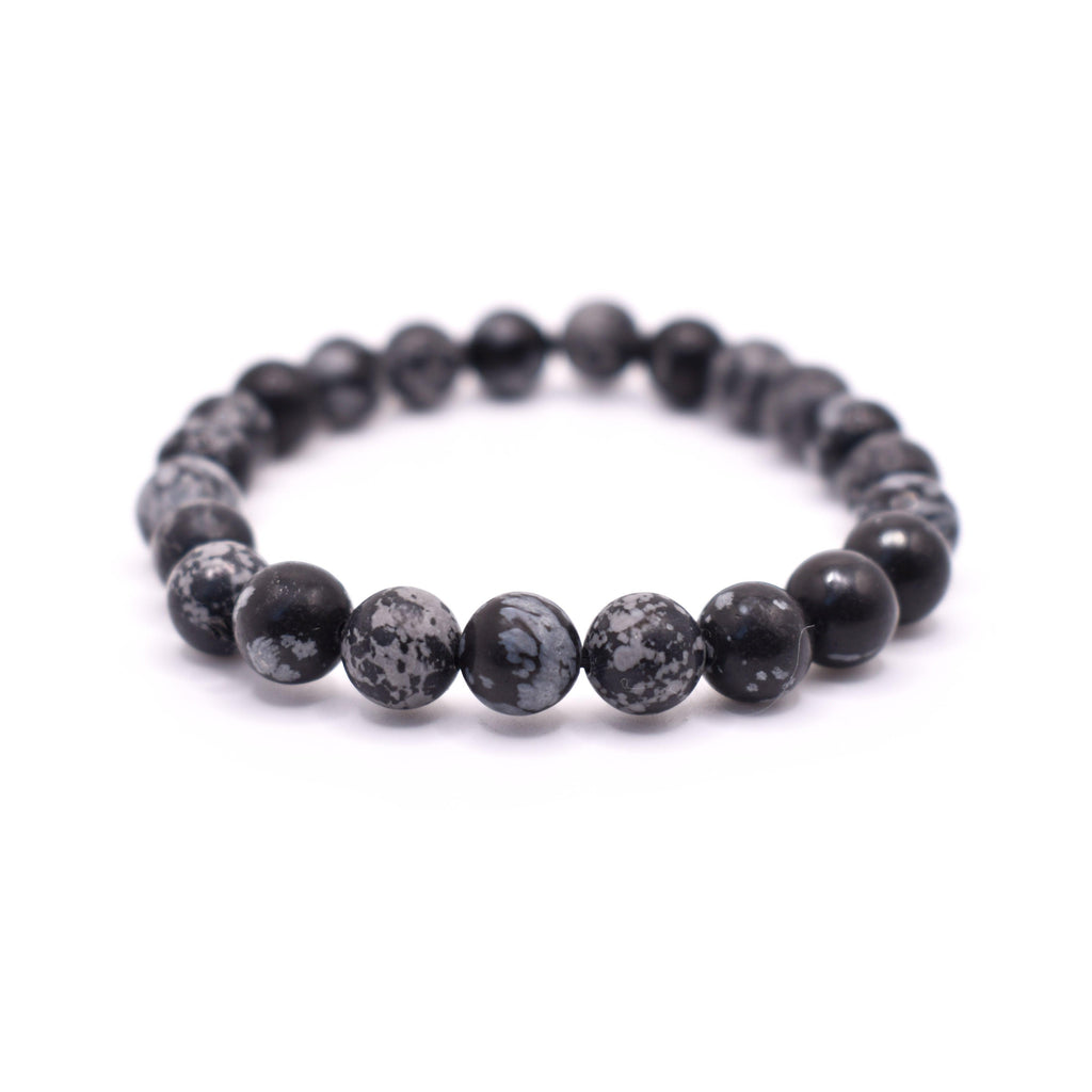 Snowflake Obsidian Bracelet - Mystic Gleam