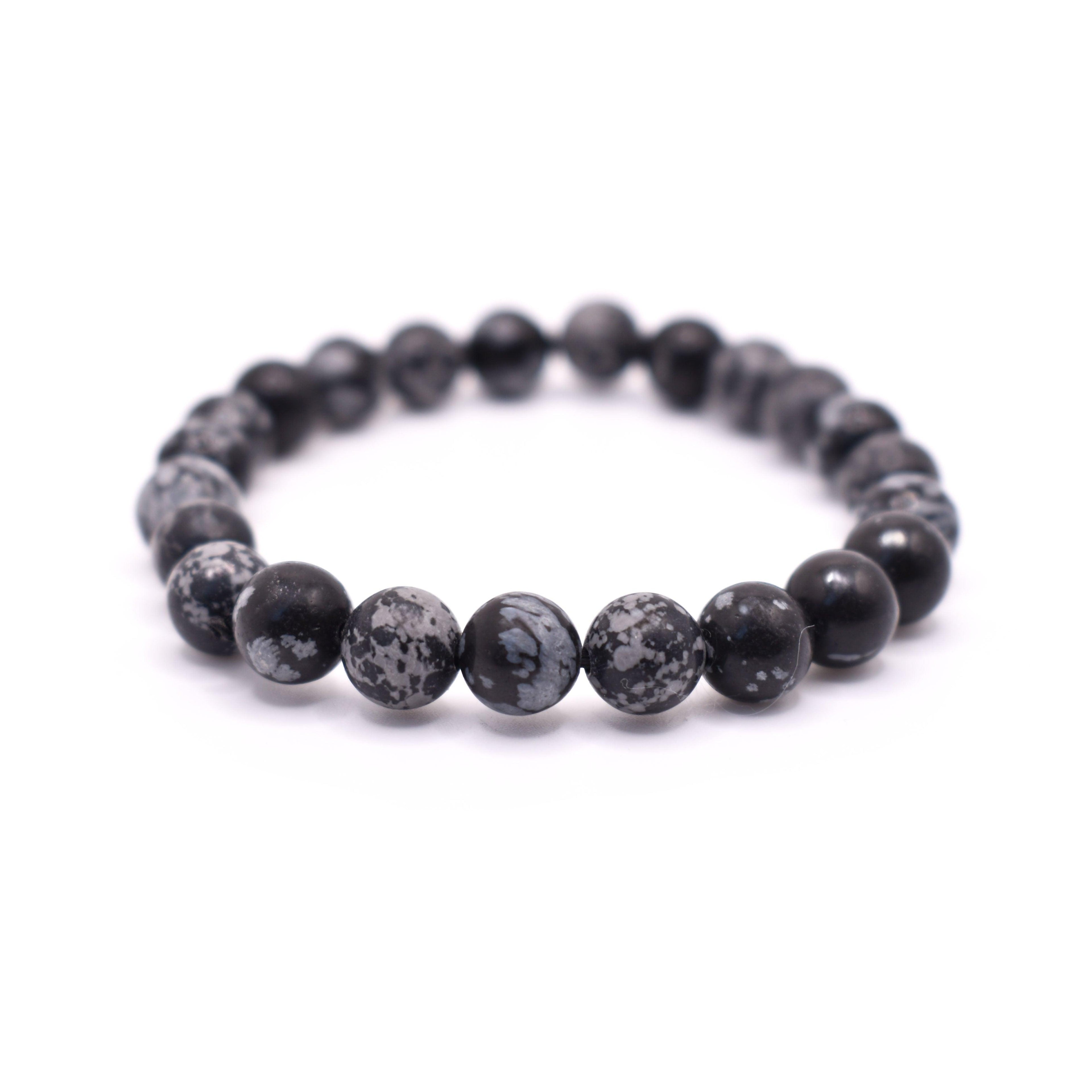 Snowflake Obsidian Bracelet - Mystic Gleam
