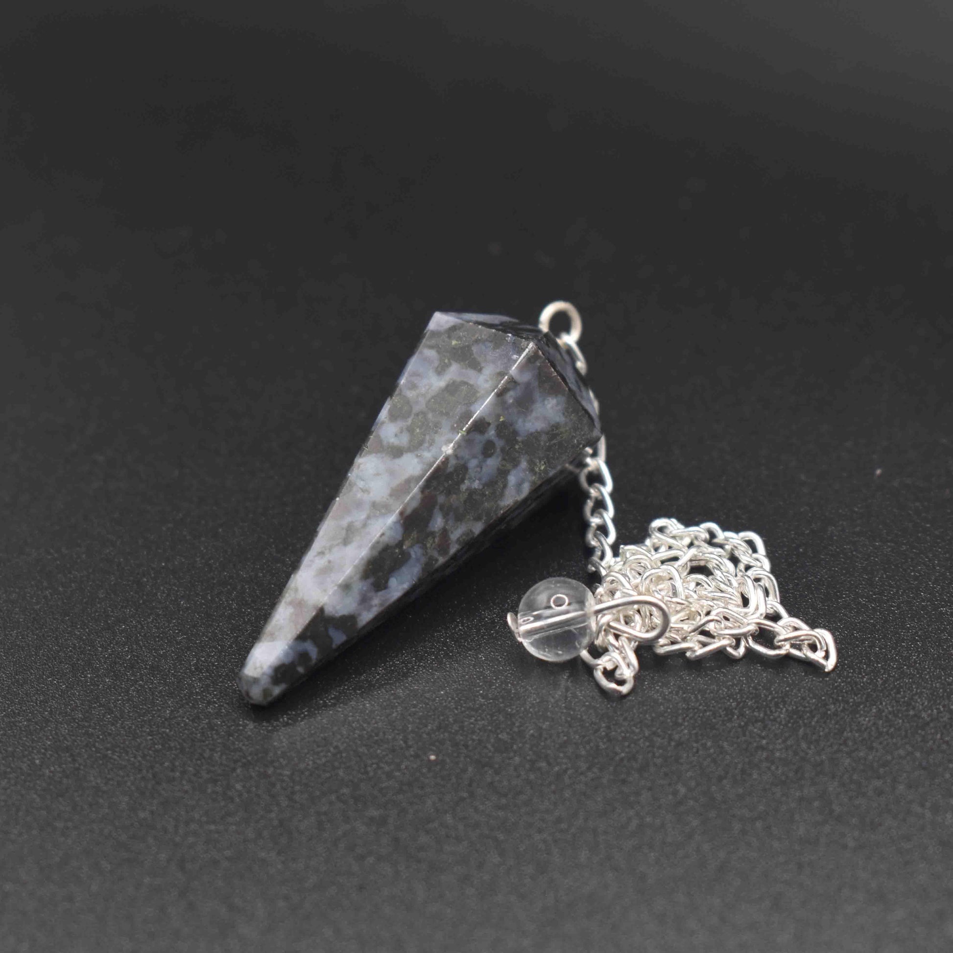 Snowflake Obsidian Pendulum - Mystic Gleam