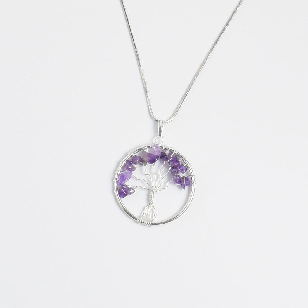 Tree of Life Pendant with Amethyst - Mystic Gleam