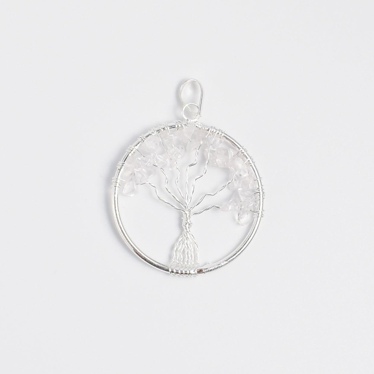 Tree of Life Pendant with Crystal - Mystic Gleam