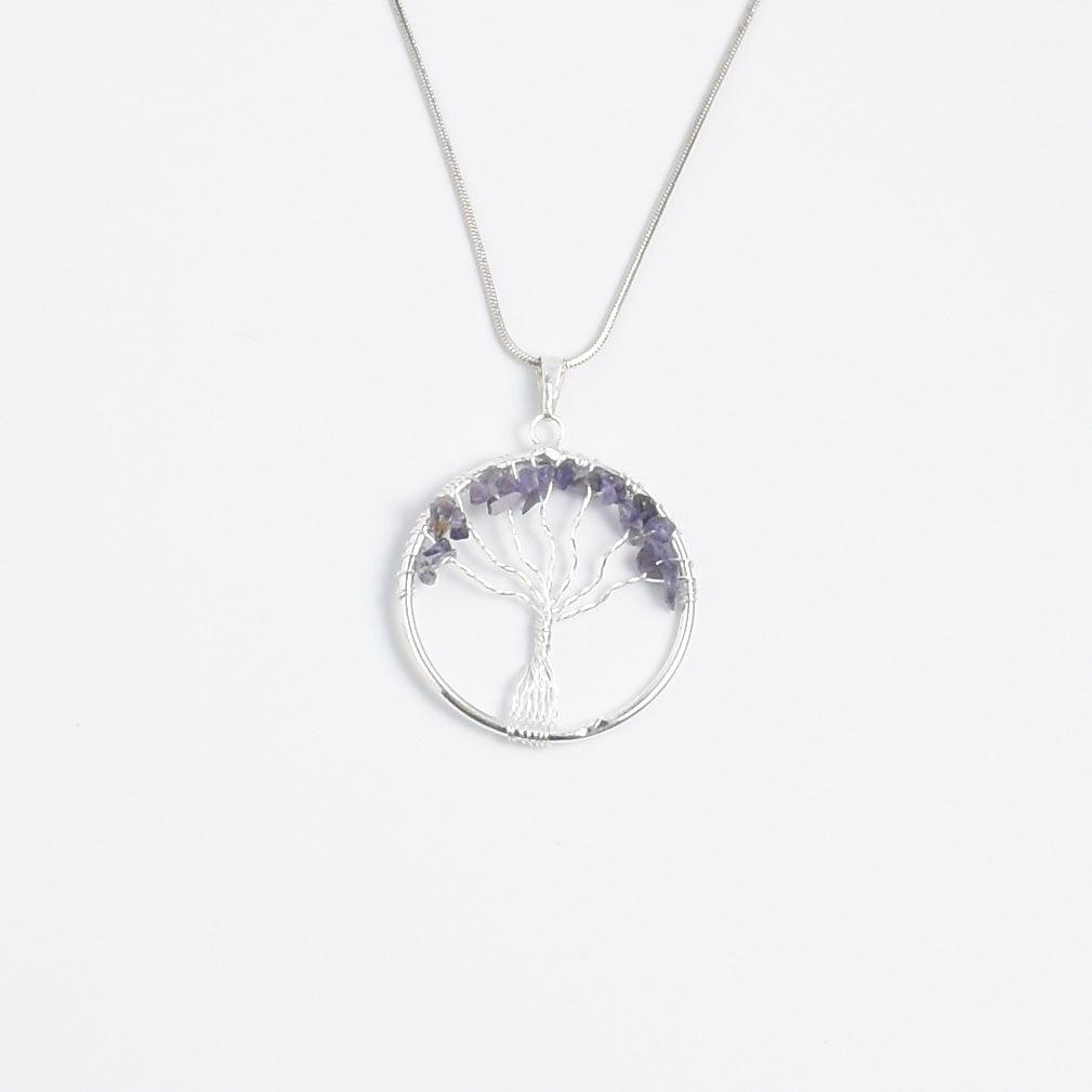 Tree of Life Pendant with Iolite - Mystic Gleam