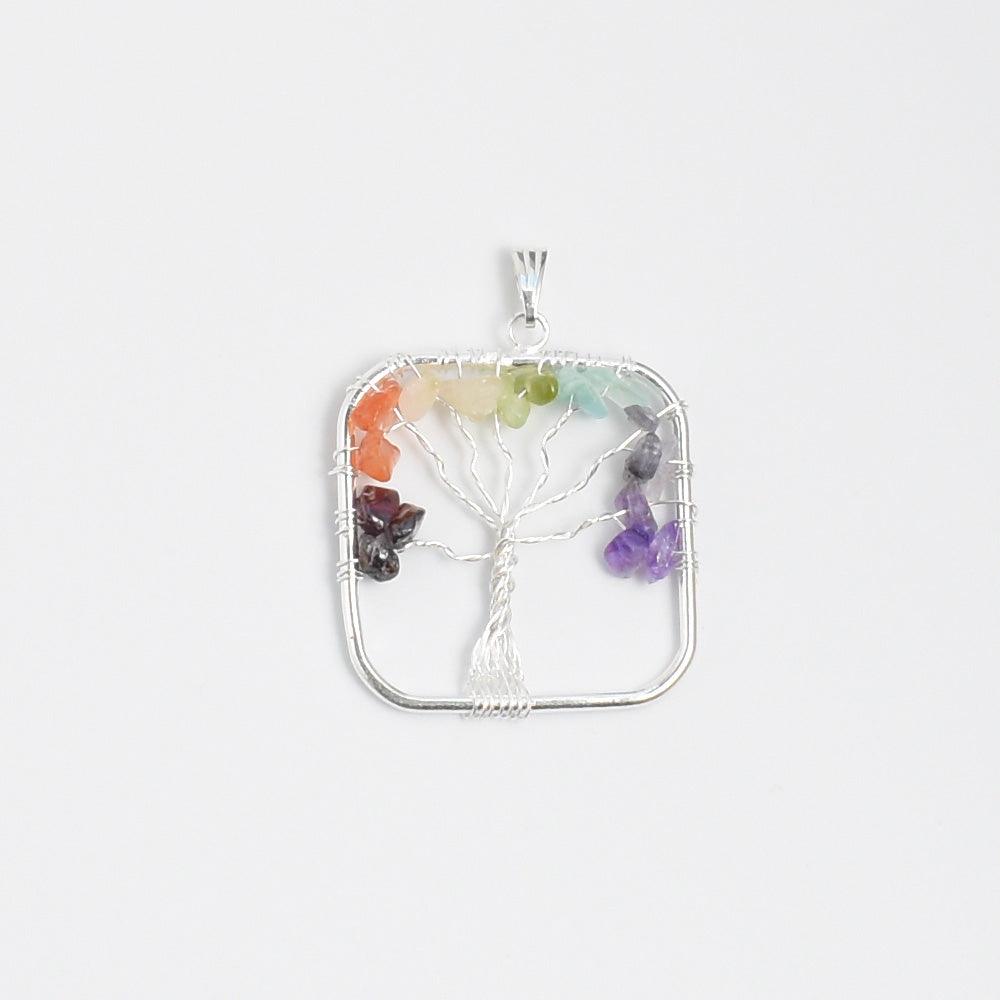 Tree of Life Pendant With Seven Chakra - Mystic Gleam