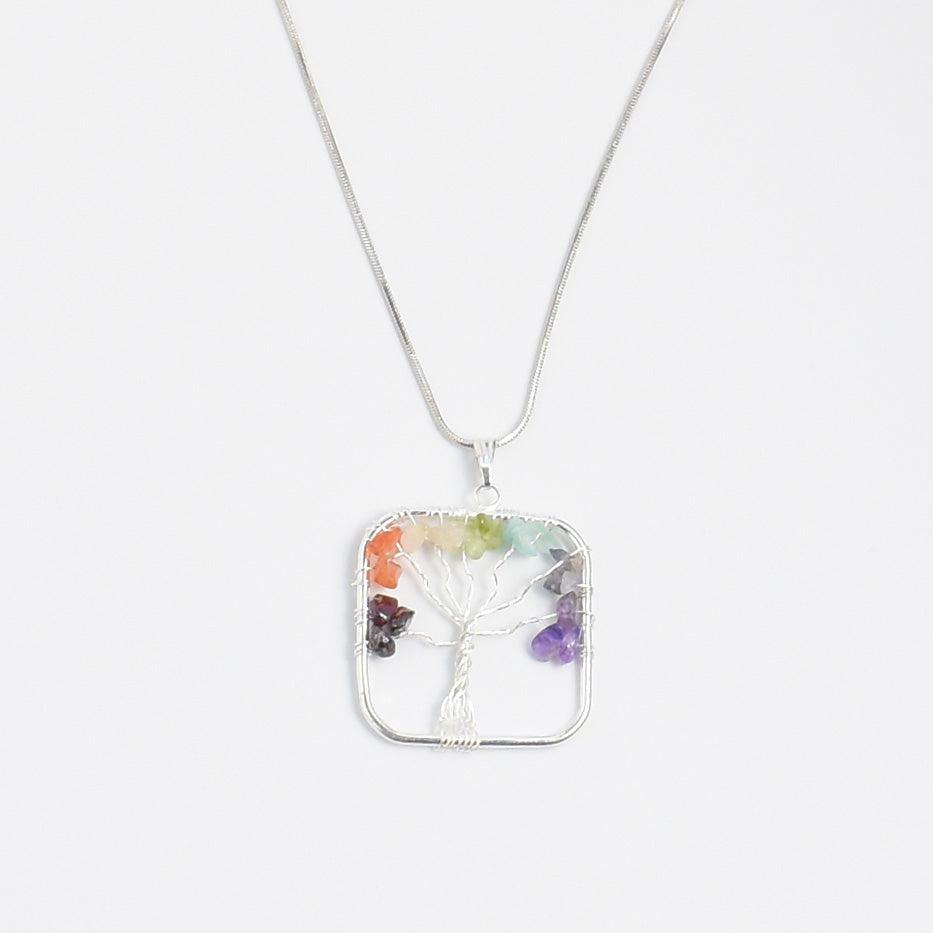 Tree of Life Pendant With Seven Chakra - Mystic Gleam