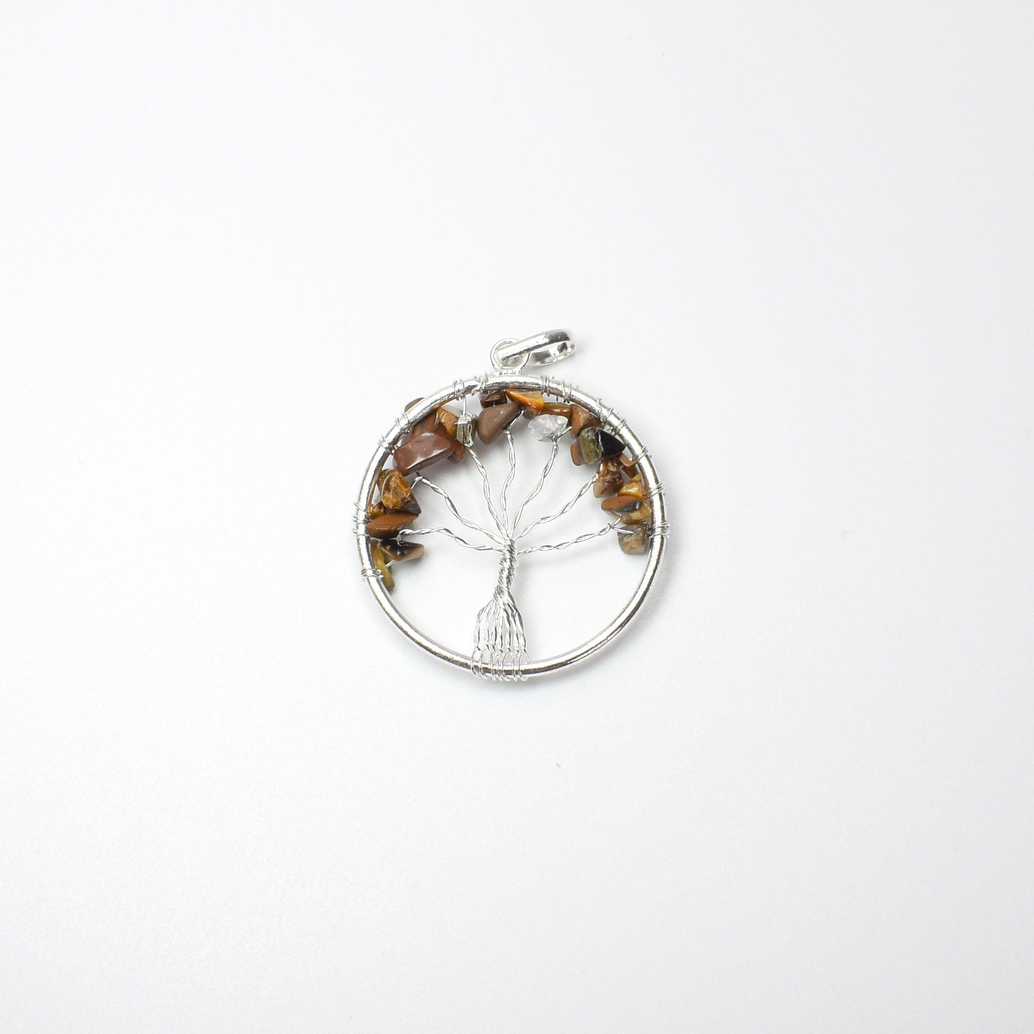 Tree of Life Pendant with Tiger Eye - Mystic Gleam