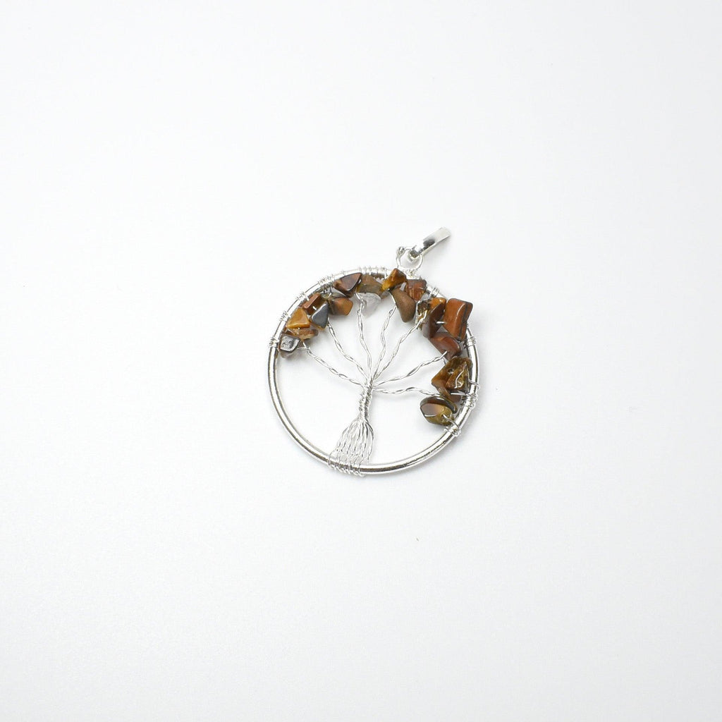 Tree of Life Pendant with Tiger Eye - Mystic Gleam