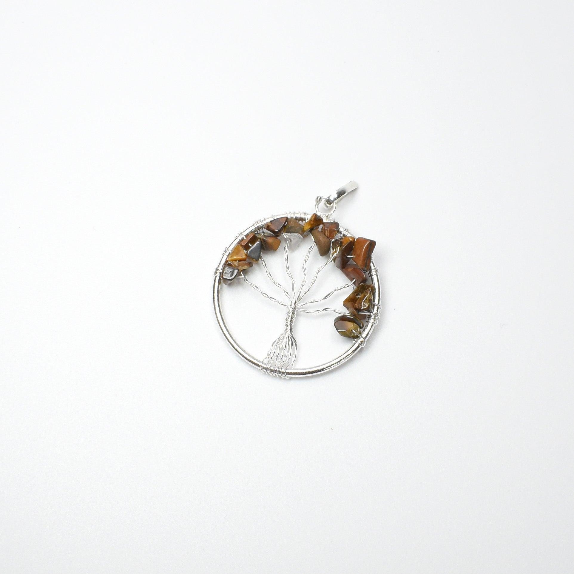 Tree of Life Pendant with Tiger Eye - Mystic Gleam