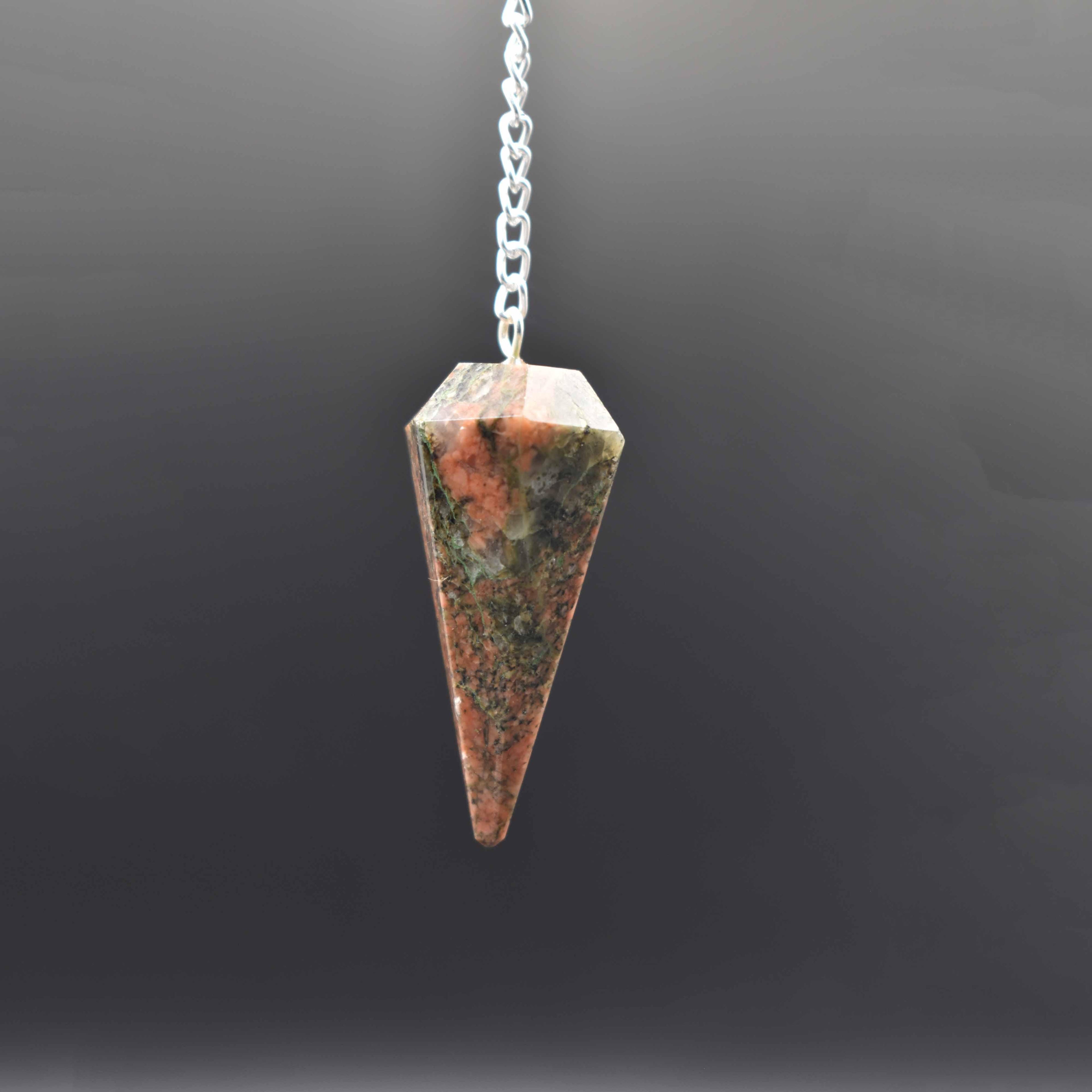 Unakite Pendulum - Mystic Gleam