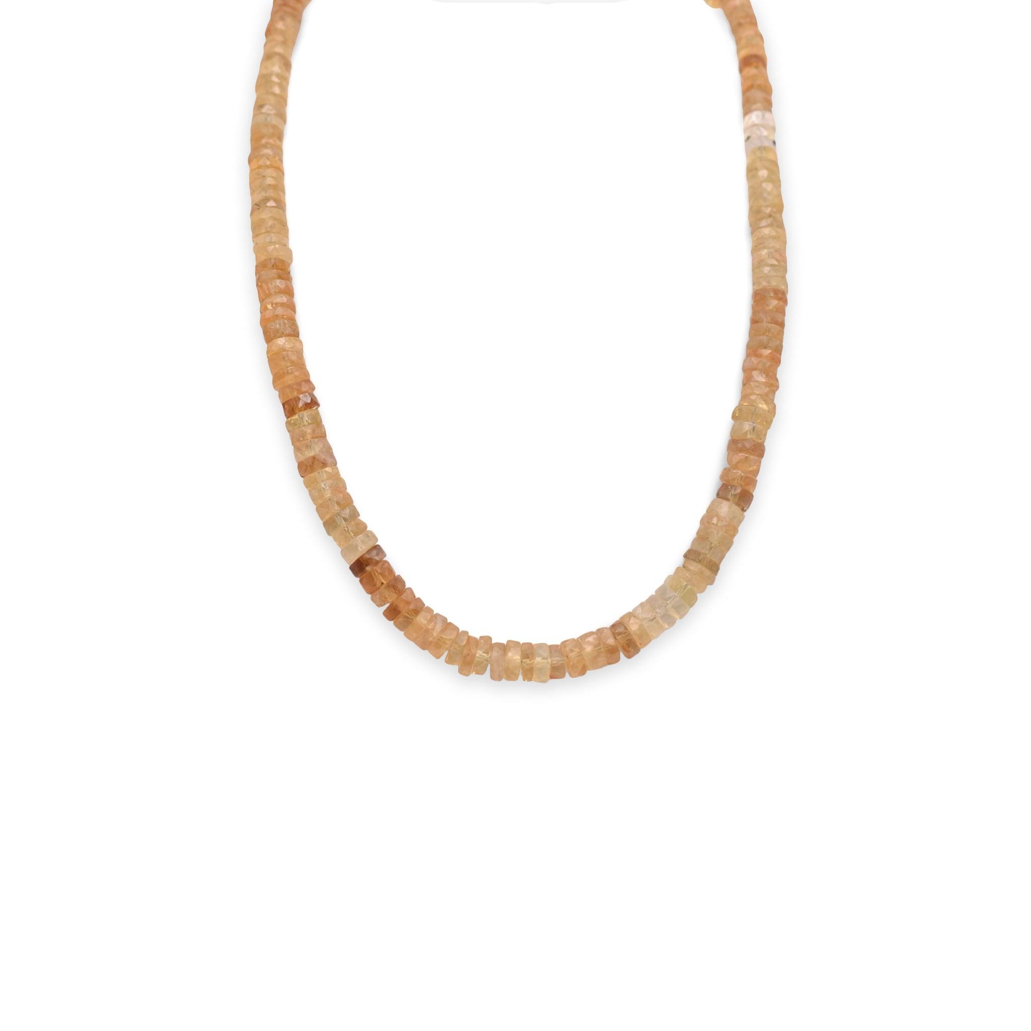 Citrine Faceted Cut Stone Necklace - Mystic Gleam