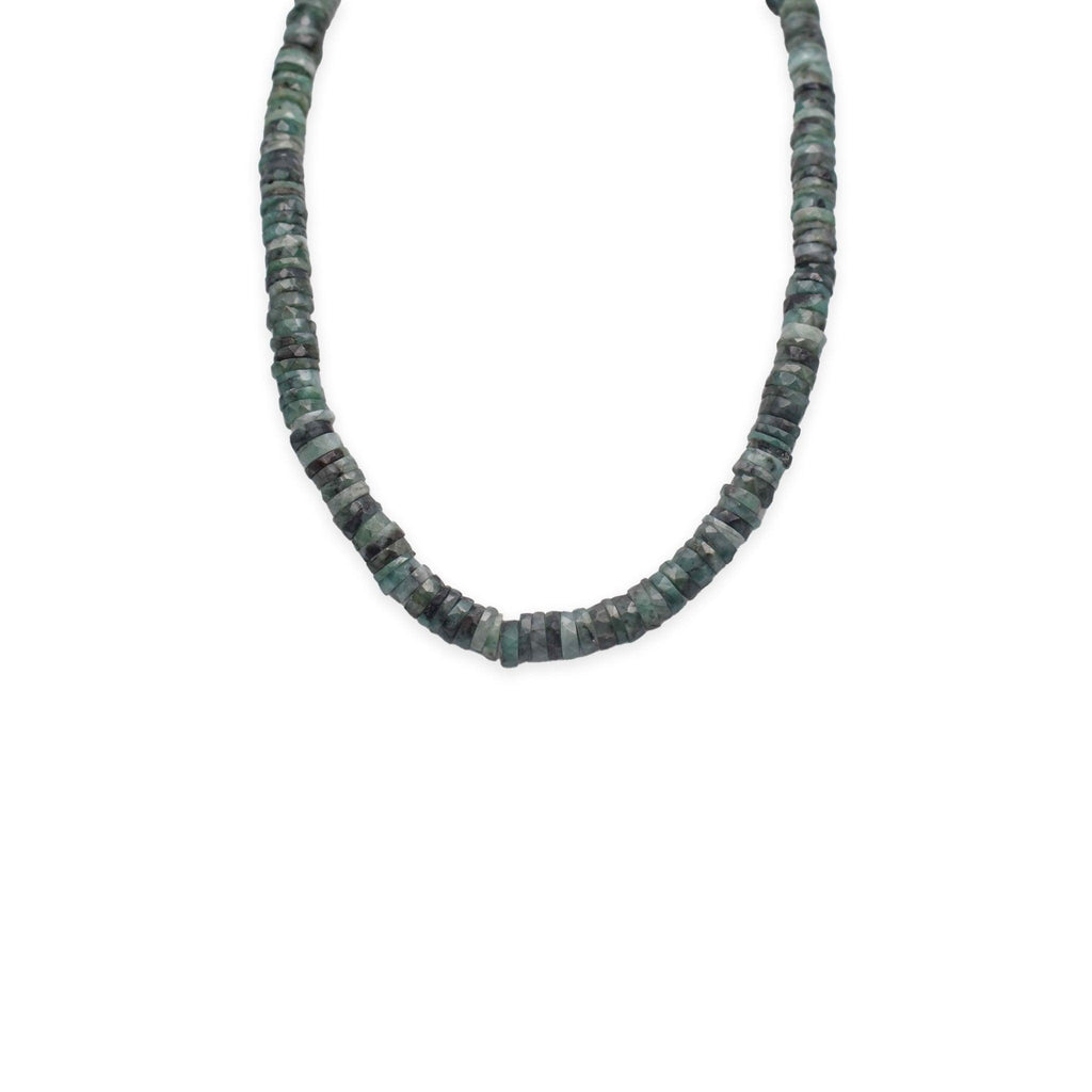 Emerald Faceted Cut Stone Necklace - Mystic Gleam