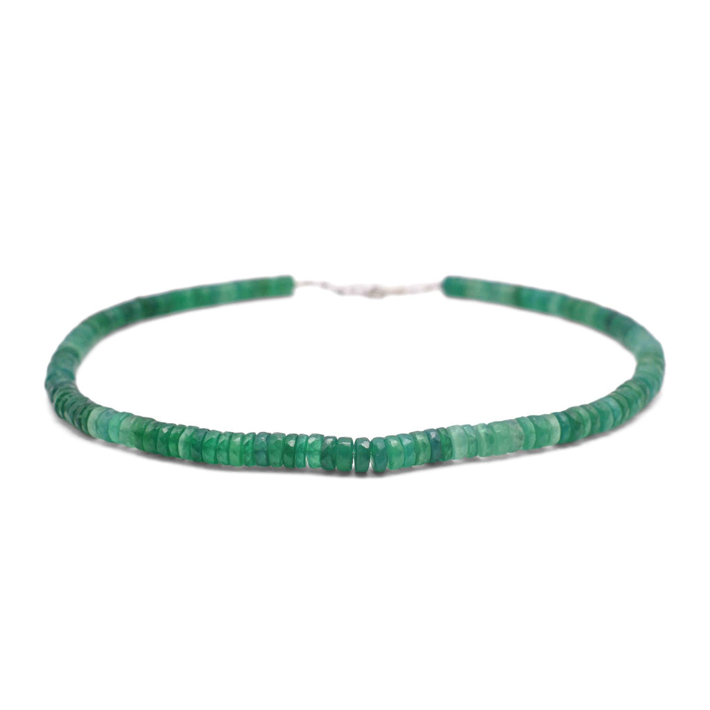 Green Onyx Faceted Cut Stone Necklace - Mystic Gleam