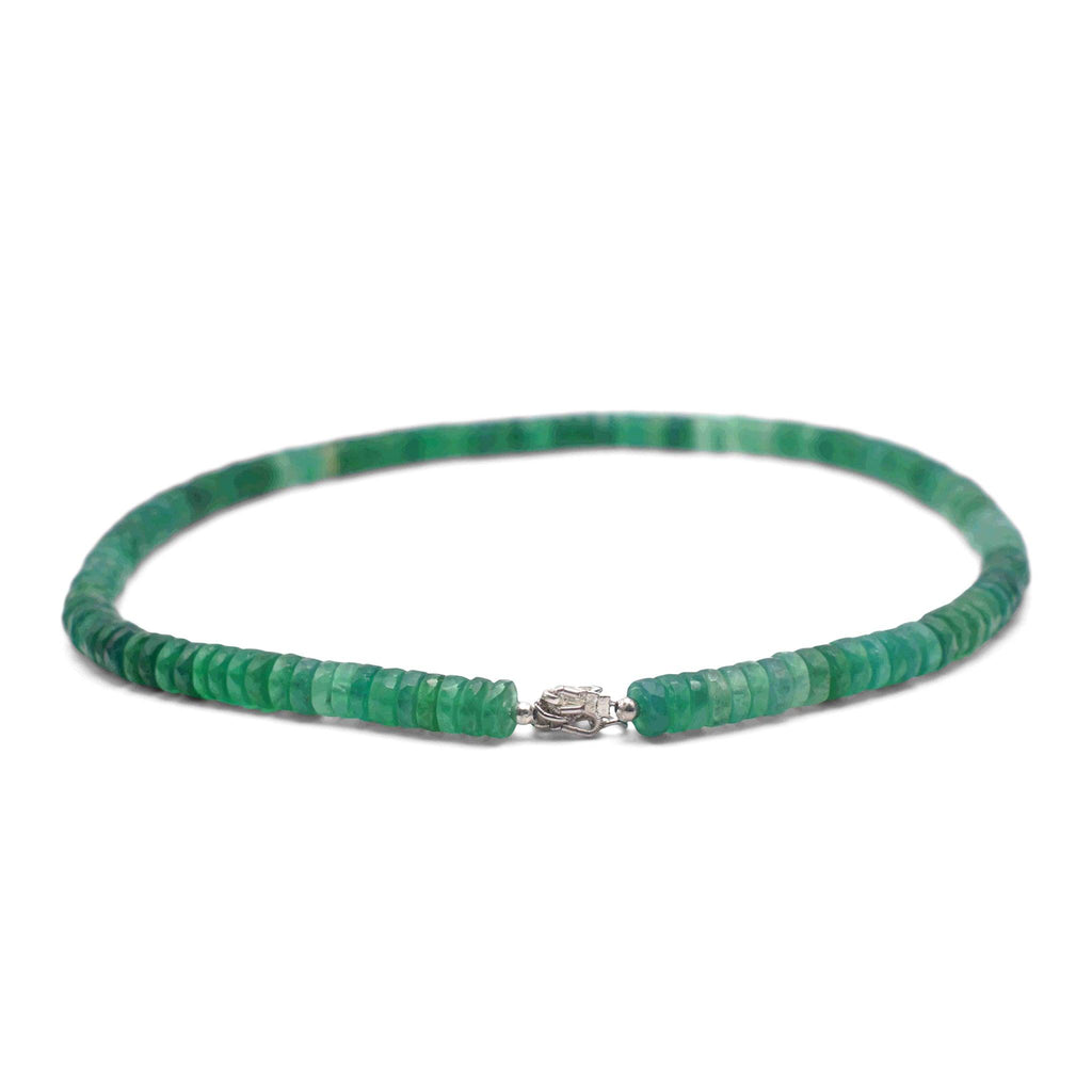 Green Onyx Faceted Cut Stone Necklace - Mystic Gleam