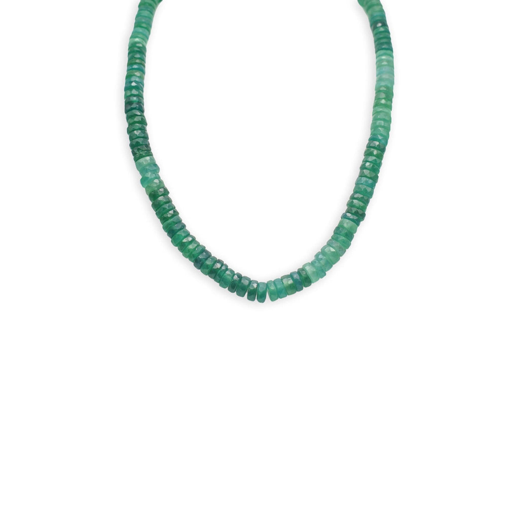 Green Onyx Faceted Cut Stone Necklace - Mystic Gleam