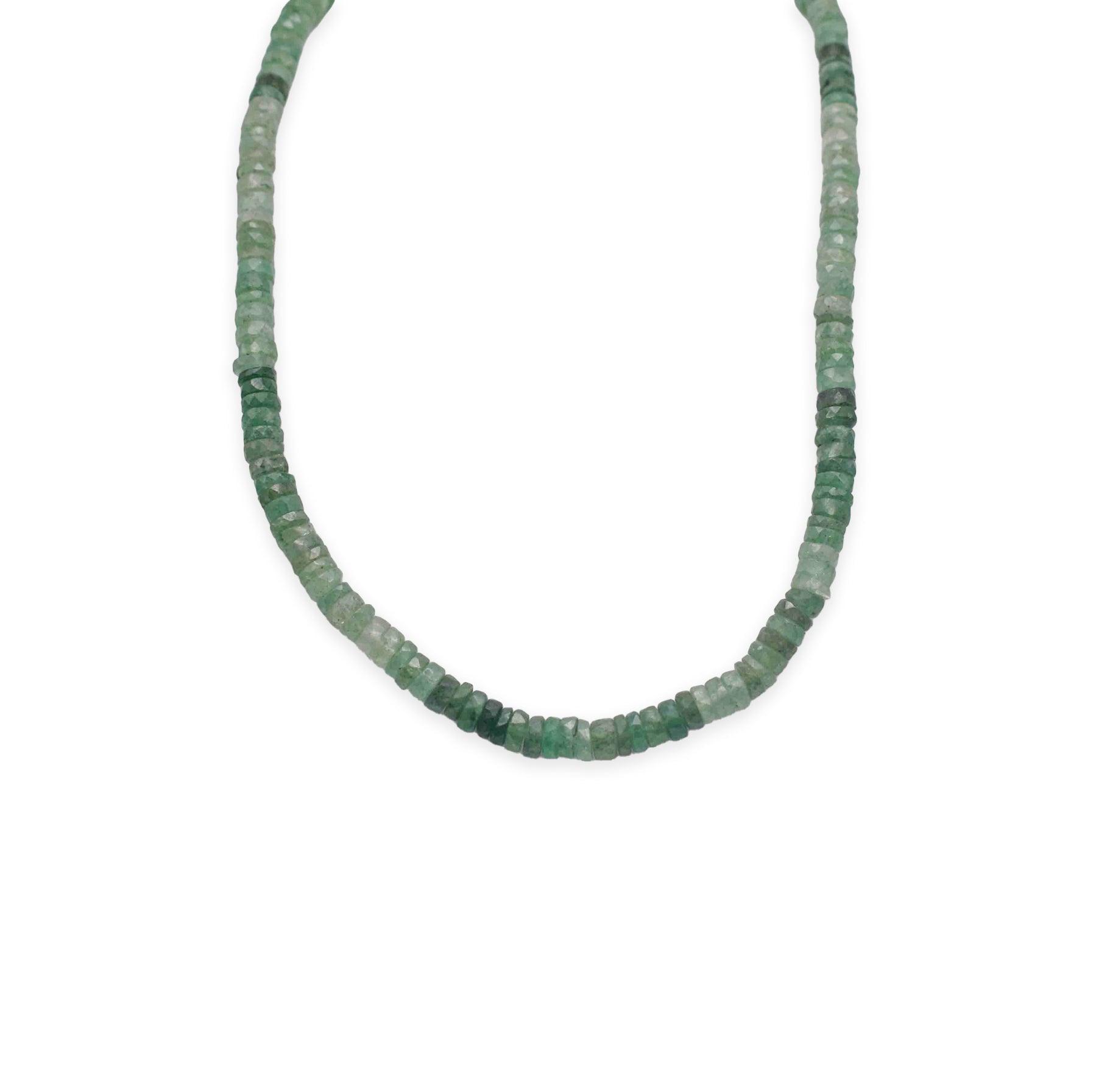 Green Strawberry Quartz Necklace - Mystic Gleam