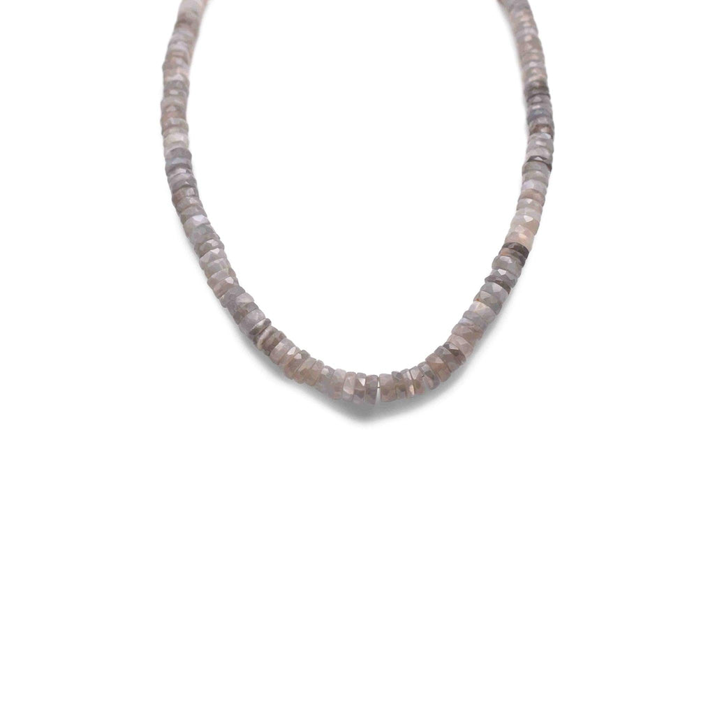 Grey Moonstone Necklace - Mystic Gleam