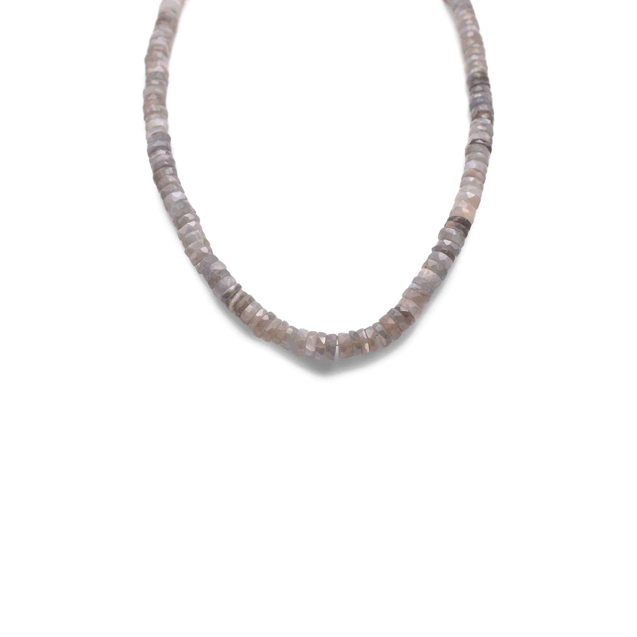 Grey Moonstone Necklace - Mystic Gleam