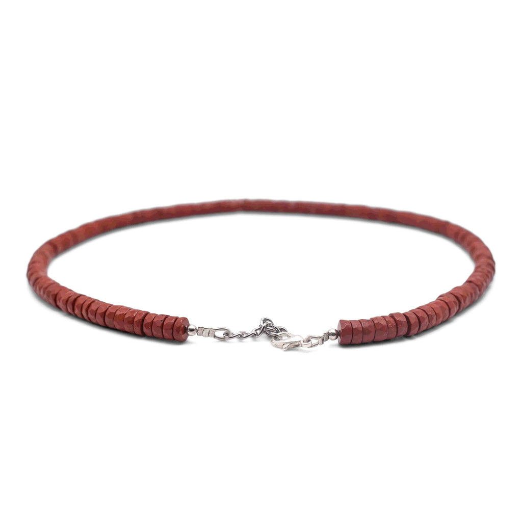 Red Jasper Faceted Cut Stone Necklace - Mystic Gleam